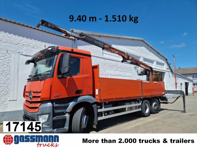 Mercedes-Benz Arocs 2545 L/6x2/4, Atlas Kran, 145.2-A19 VB, - Sal/ Açık kasa kamyon, Vinçli kamyon: fotoğraf 1 Mercedes-Benz Arocs 2545 L/6x2/4, Atlas Kran, 145.2-A19 VB, - Sal/ Açık kasa kamyon, Vinçli kamyon: fotoğraf 1