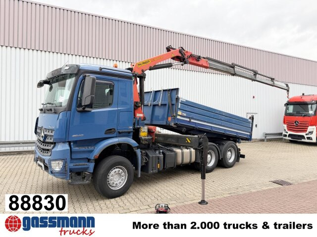 Mercedes-Benz Arocs 2640 LK 6x4, Alu-Bordwände, Kran - Damperli kamyon, Vinçli kamyon: fotoğraf 1 Mercedes-Benz Arocs 2640 LK 6x4, Alu-Bordwände, Kran - Damperli kamyon, Vinçli kamyon: fotoğraf 1