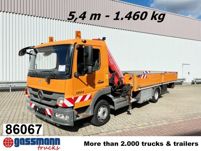 Mercedes-Benz Atego 1024 L 4x2 mit Kran Fassi F80A.0.21 - Sal/ Açık kasa kamyon, Vinçli kamyon: fotoğraf 1 Mercedes-Benz Atego 1024 L 4x2 mit Kran Fassi F80A.0.21 - Sal/ Açık kasa kamyon, Vinçli kamyon: fotoğraf 1