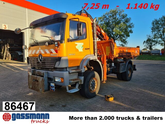 Mercedes-Benz Atego 1823 AK 4x4 mit Kran Atlas 85.2, Funk, - Damperli kamyon, Vinçli kamyon: fotoğraf 1 Mercedes-Benz Atego 1823 AK 4x4 mit Kran Atlas 85.2, Funk, - Damperli kamyon, Vinçli kamyon: fotoğraf 1