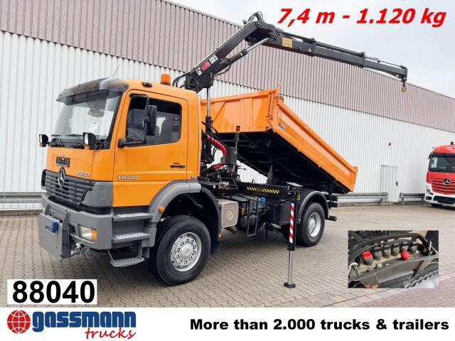 Mercedes-Benz Atego 1828 AK 4x4, Winterdienstausstattung, Kran - Damperli kamyon, Vinçli kamyon: fotoğraf 1 Mercedes-Benz Atego 1828 AK 4x4, Winterdienstausstattung, Kran - Damperli kamyon, Vinçli kamyon: fotoğraf 1