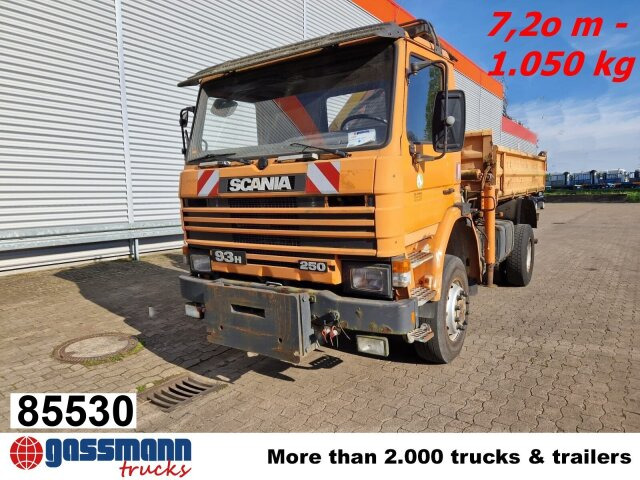 Scania 93H 250 4x4 mit Kran Palfinger PK8000, - Damperli kamyon, Vinçli kamyon: fotoğraf 1 Scania 93H 250 4x4 mit Kran Palfinger PK8000, - Damperli kamyon, Vinçli kamyon: fotoğraf 1