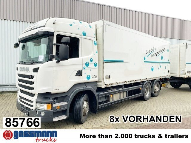 Scania R450 LB 6x2-4 Getränkekoffer, Retarder, - Kapalı kasa kamyon: fotoğraf 1 Scania R450 LB 6x2-4 Getränkekoffer, Retarder, - Kapalı kasa kamyon: fotoğraf 1