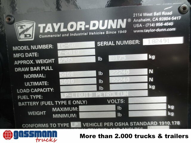 Tiger TC 50, Zugmaschine - Bagaj traktörü: fotoğraf 3 Tiger TC 50, Zugmaschine - Bagaj traktörü: fotoğraf 3