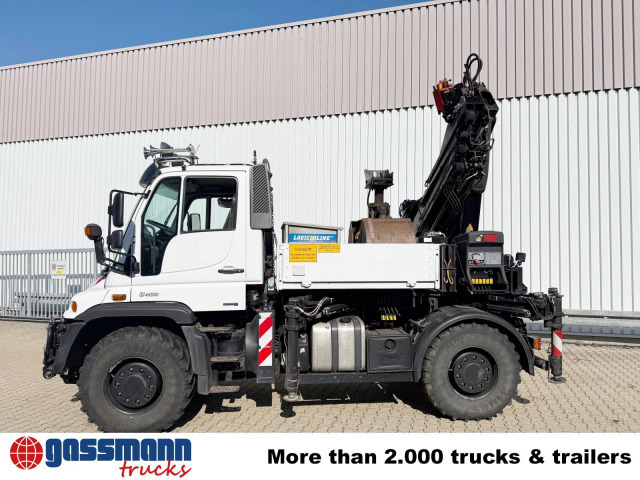 Unimog U400 4x4, Frontzapfwelle, Heckkran Hiab XS - Sal/ Açık kasa kamyon, Vinçli kamyon: fotoğraf 4 Unimog U400 4x4, Frontzapfwelle, Heckkran Hiab XS - Sal/ Açık kasa kamyon, Vinçli kamyon: fotoğraf 4