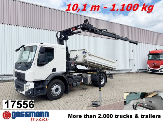 Volvo FE 320 4x2 mit Kran Hiab X-Hiduo 138 ES-3, Funk - Damperli kamyon, Vinçli kamyon: fotoğraf 1 Volvo FE 320 4x2 mit Kran Hiab X-Hiduo 138 ES-3, Funk - Damperli kamyon, Vinçli kamyon: fotoğraf 1