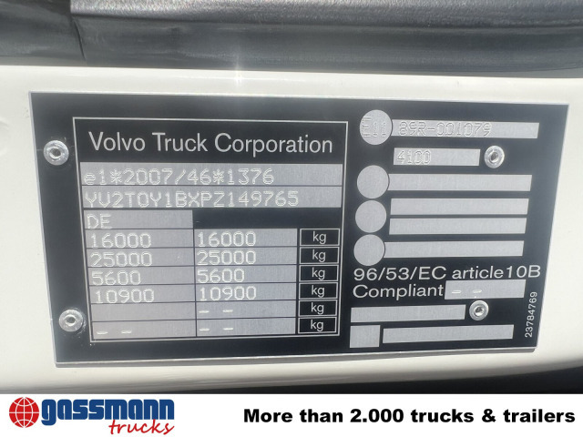 Volvo FL 280 4x4, Nebenantrieb - Şasi kamyon: fotoğraf 4 Volvo FL 280 4x4, Nebenantrieb - Şasi kamyon: fotoğraf 4