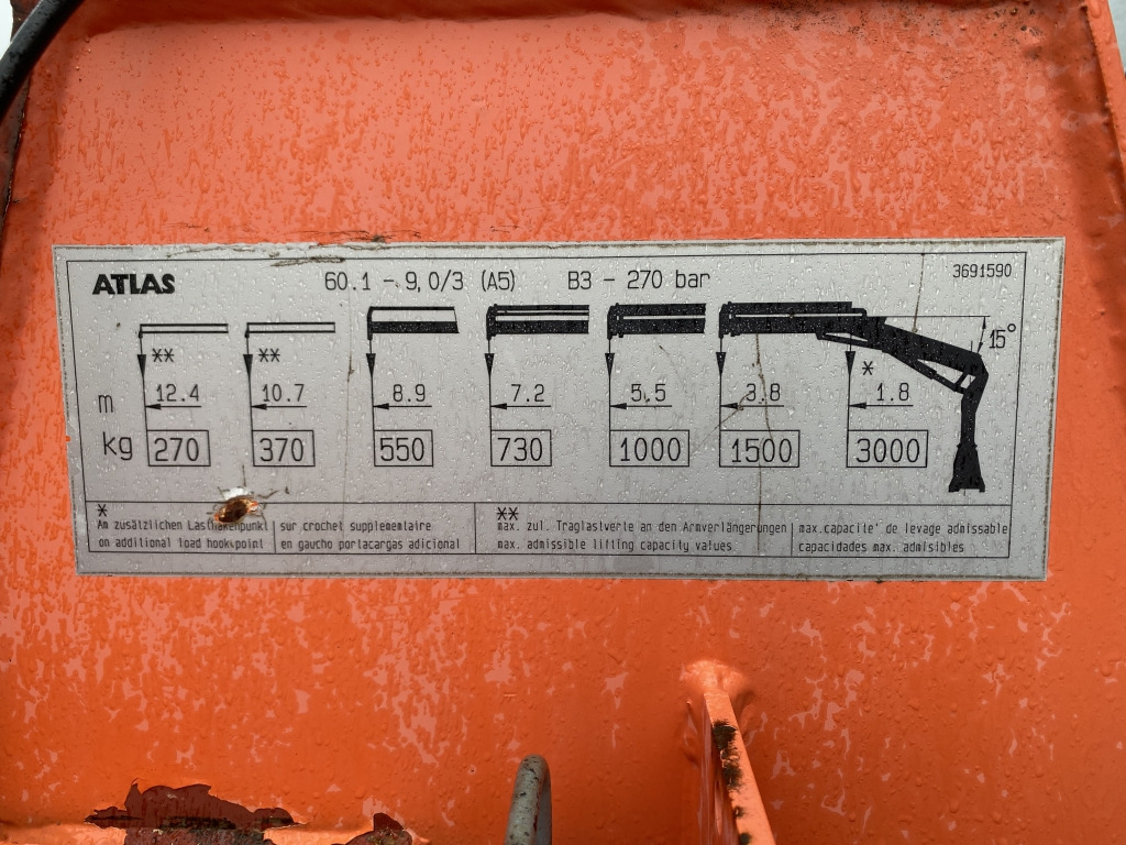 Mercedes-Benz 815 / Atlas-Faltkran - Sal/ Açık kasa kamyon, Vinçli kamyon: fotoğraf 3 Mercedes-Benz 815 / Atlas-Faltkran - Sal/ Açık kasa kamyon, Vinçli kamyon: fotoğraf 3