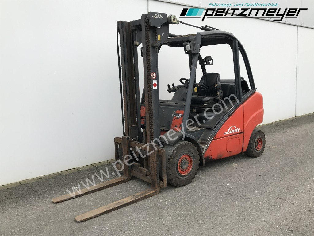 LINDE Gabelstapler H 35 T Gas + Seitenschieber - LPG forklift: fotoğraf 1 LINDE Gabelstapler H 35 T Gas + Seitenschieber - LPG forklift: fotoğraf 1