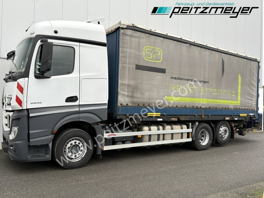 MERCEDES-BENZ Actros 2542 LL BDF Pritsche + Mitnahmestapler komplett - Tenteli kamyon: fotoğraf 1 MERCEDES-BENZ Actros 2542 LL BDF Pritsche + Mitnahmestapler komplett - Tenteli kamyon: fotoğraf 1