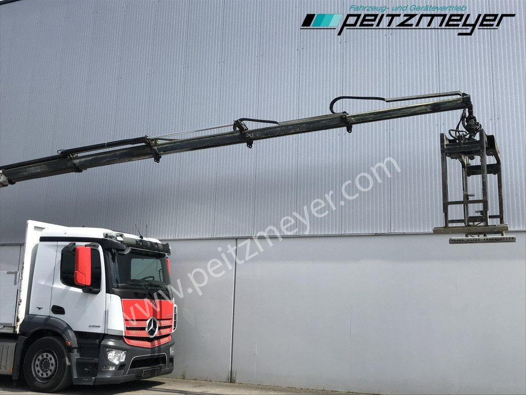 Sal/ Açık kasa kamyon, Vinçli kamyon MERCEDES-BENZ Antos 2536 LL Pritsche HMF 2110-L5 5 fach Ausschub mit Steinzange: fotoğraf 16