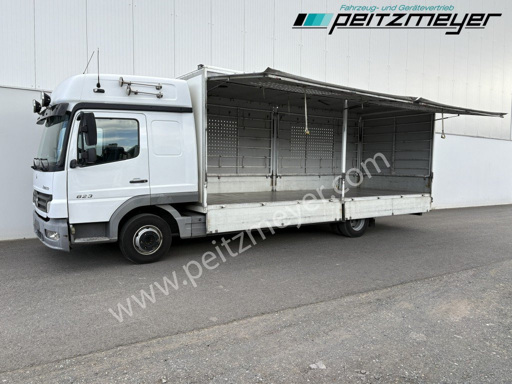 MERCEDES-BENZ Atego 823 L Geflügelpritsche L - Fahrerhaus, Klima, 2 x AHK - Kapalı kasa kamyon: fotoğraf 1 MERCEDES-BENZ Atego 823 L Geflügelpritsche L - Fahrerhaus, Klima, 2 x AHK - Kapalı kasa kamyon: fotoğraf 1