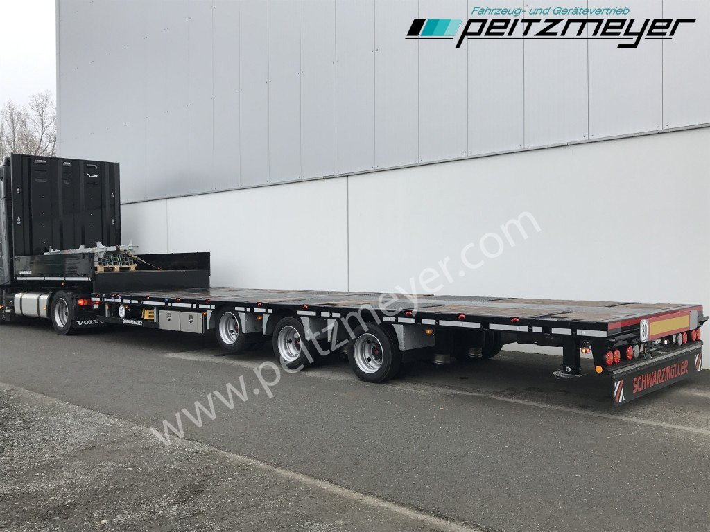 Schwarzmüller Jumboauflieger ausziehbar X-Serie gelenkt Stufensattel - Alçak çerçeveli platform dorse: fotoğraf 2 Schwarzmüller Jumboauflieger ausziehbar X-Serie gelenkt Stufensattel - Alçak çerçeveli platform dorse: fotoğraf 2
