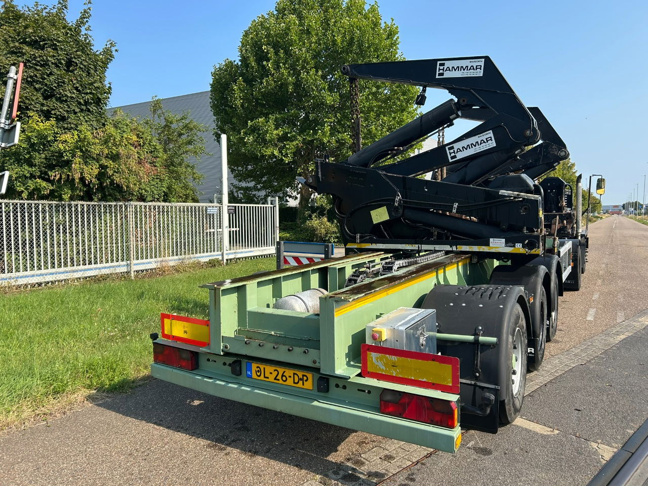 Hammar 195 HC / Wireless control / 33 tons / Telescopic chassis / last axle steering - Konteynır taşıyıcı/ Yedek karoser dorse: fotoğraf 2 Hammar 195 HC / Wireless control / 33 tons / Telescopic chassis / last axle steering - Konteynır taşıyıcı/ Yedek karoser dorse: fotoğraf 2