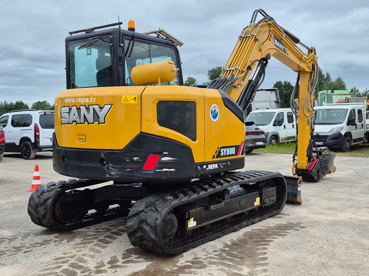 SANY SY80U, with tree shear TMK300 - Paletli ekskavatör: fotoğraf 4 SANY SY80U, with tree shear TMK300 - Paletli ekskavatör: fotoğraf 4
