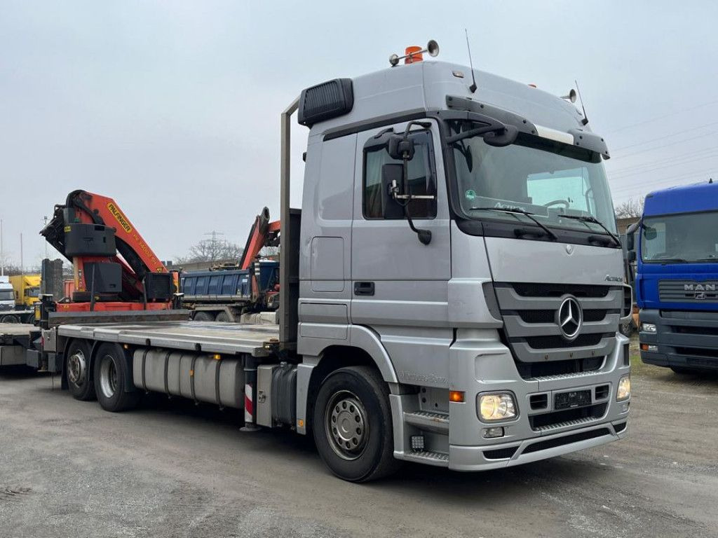 Mercedes-Benz Actros 2541 Pritsche Heckkran Palfinger PK 34002 - Sal/ Açık kasa kamyon, Vinçli kamyon: fotoğraf 2 Mercedes-Benz Actros 2541 Pritsche Heckkran Palfinger PK 34002 - Sal/ Açık kasa kamyon, Vinçli kamyon: fotoğraf 2