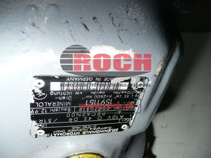 BRUENINGHAUS HYDROMATIK A10VO45DR/31R-PSC62N00 00970319 - Hidrolik pompa - İş makinaları: fotoğraf 2 BRUENINGHAUS HYDROMATIK A10VO45DR/31R-PSC62N00 00970319 - Hidrolik pompa - İş makinaları: fotoğraf 2