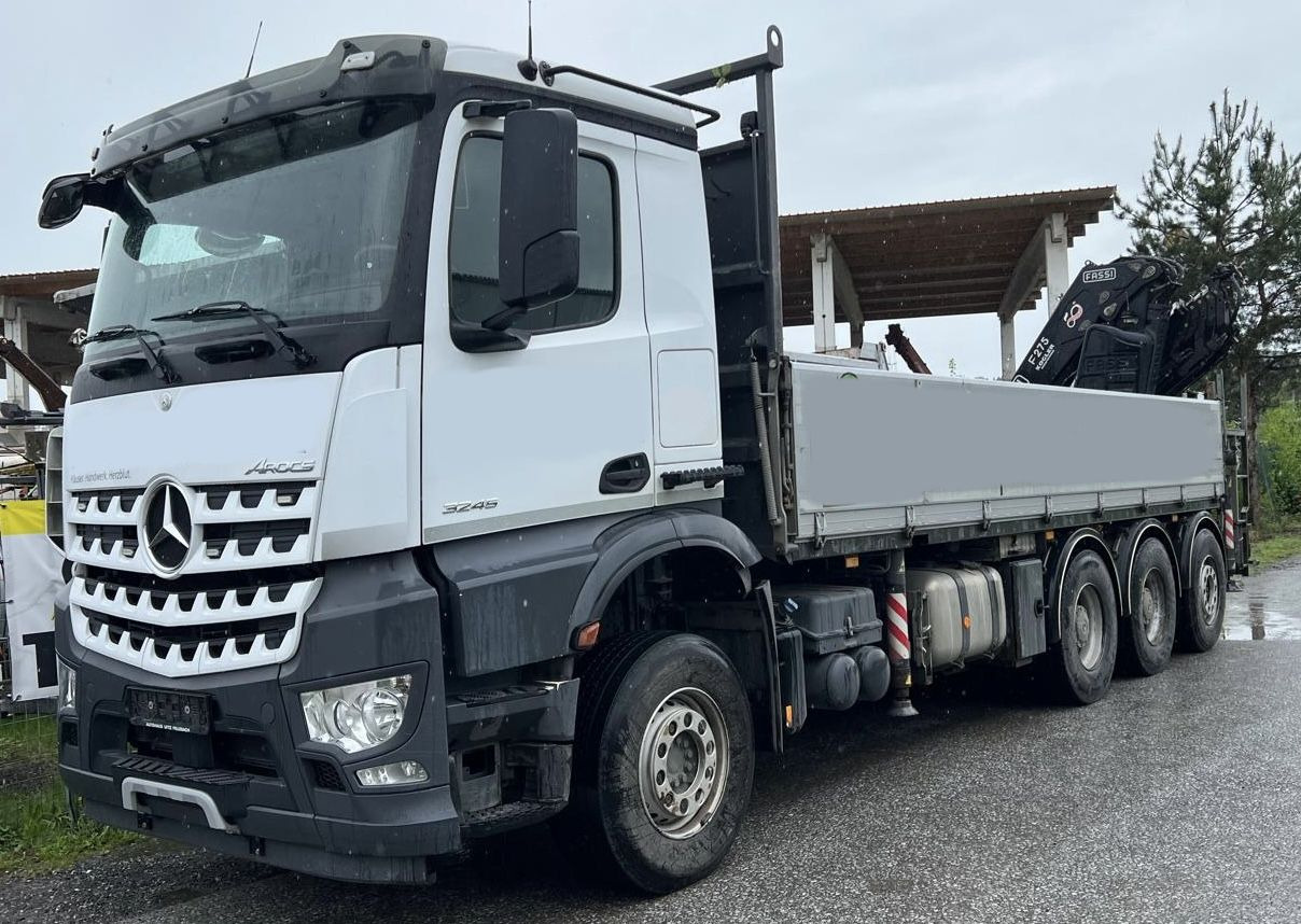 MERCEDES-BENZ Hiab Palfinger Fassi F275-5 JIB-3 - Sal/ Açık kasa kamyon: fotoğraf 1 MERCEDES-BENZ Hiab Palfinger Fassi F275-5 JIB-3 - Sal/ Açık kasa kamyon: fotoğraf 1