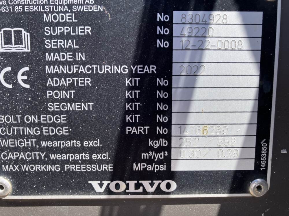 Volvo Tieflöffel mit Messer S50 - Iş makinesi: fotoğraf 5 Volvo Tieflöffel mit Messer S50 - Iş makinesi: fotoğraf 5