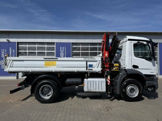 Damperli kamyon, Vinçli kamyon Mercedes-Benz AROCS 1832 4x2 Euro 6 Kipper Kran FASSI F120FB: fotoğraf 9