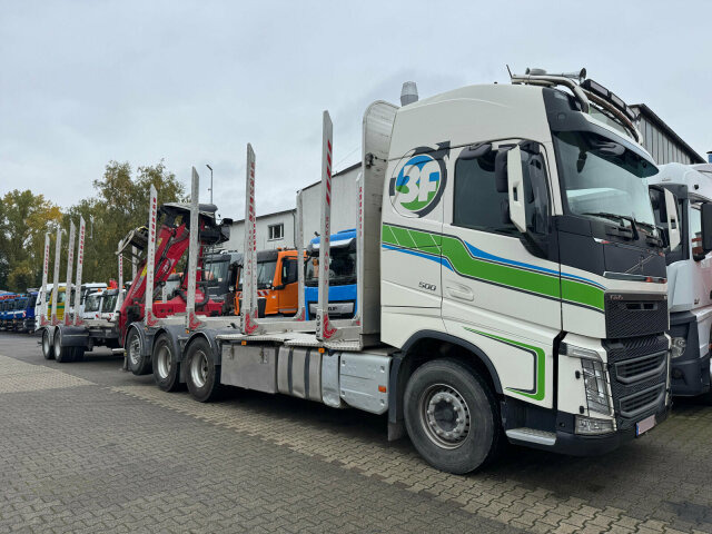 Volvo FH 510 8x4 Holztransporter Kran PENZ + Anhänger - Tomruk kamyonu, Vinçli kamyon: fotoğraf 1 Volvo FH 510 8x4 Holztransporter Kran PENZ + Anhänger - Tomruk kamyonu, Vinçli kamyon: fotoğraf 1