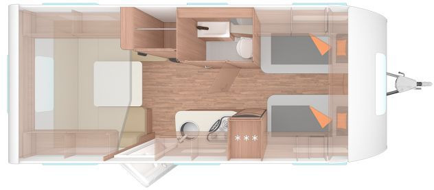 Weinsberg CaraOne 540 EUH Deckenschrank - Çekme karavan: fotoğraf 2 Weinsberg CaraOne 540 EUH Deckenschrank - Çekme karavan: fotoğraf 2