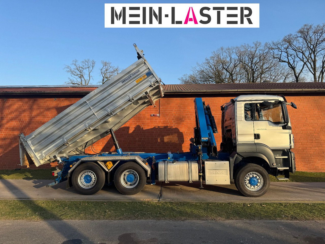 MAN Aufbau Meiller Bordmatik + HMF 1330 K4 15m Funk - Damperli kamyon, Vinçli kamyon: fotoğraf 5 MAN Aufbau Meiller Bordmatik + HMF 1330 K4 15m Funk - Damperli kamyon, Vinçli kamyon: fotoğraf 5