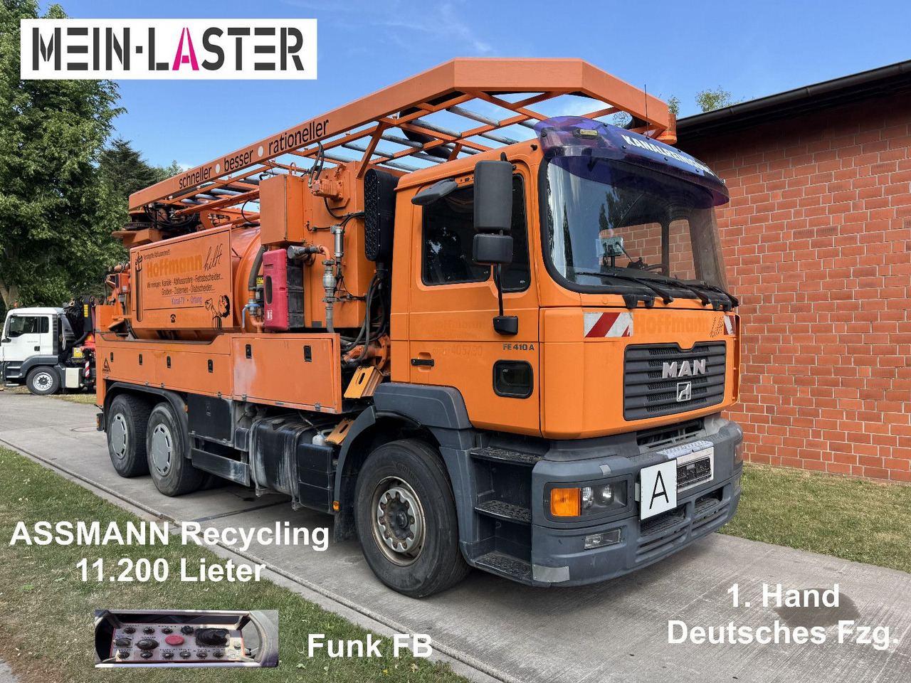 MAN FE 410 Assmann Saug HD Spüler Recycling + FB. - Vidanjör: fotoğraf 1 MAN FE 410 Assmann Saug HD Spüler Recycling + FB. - Vidanjör: fotoğraf 1