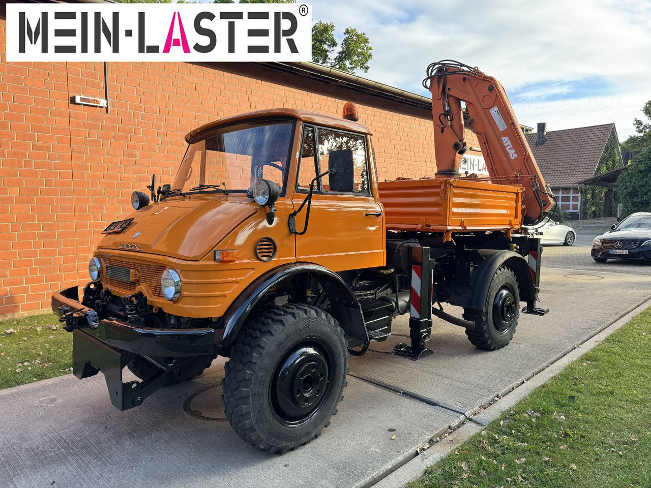 Unimog U 1100 Atlas AK 3006 nur 14.215 km-1. Hand - Vinçli kamyon, Sal/ Açık kasa kamyon: fotoğraf 2 Unimog U 1100 Atlas AK 3006 nur 14.215 km-1. Hand - Vinçli kamyon, Sal/ Açık kasa kamyon: fotoğraf 2