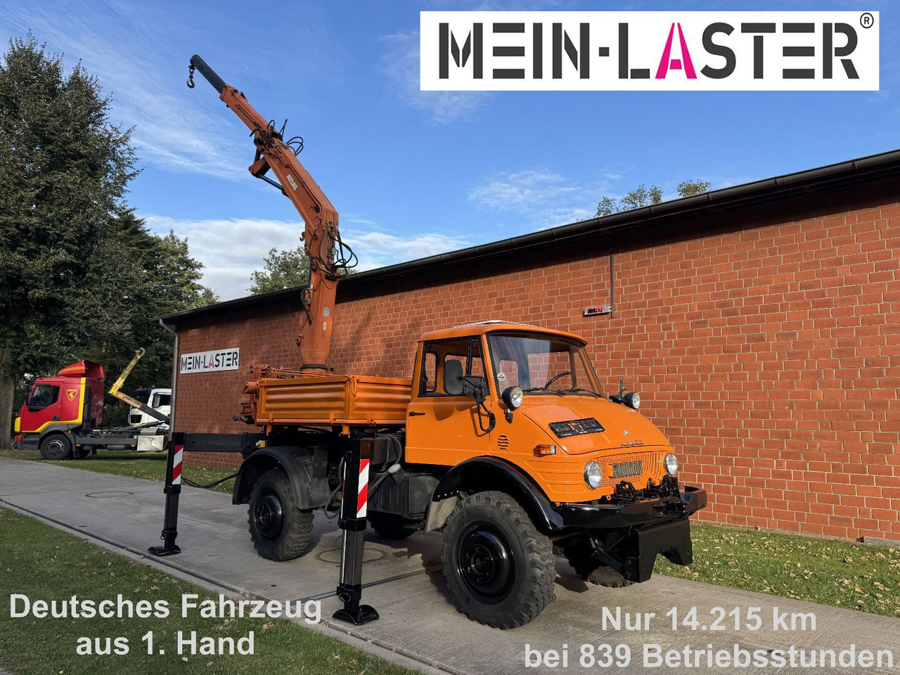 Unimog U 1100 Atlas AK 3006 nur 14.215 km-1. Hand - Vinçli kamyon, Sal/ Açık kasa kamyon: fotoğraf 1 Unimog U 1100 Atlas AK 3006 nur 14.215 km-1. Hand - Vinçli kamyon, Sal/ Açık kasa kamyon: fotoğraf 1
