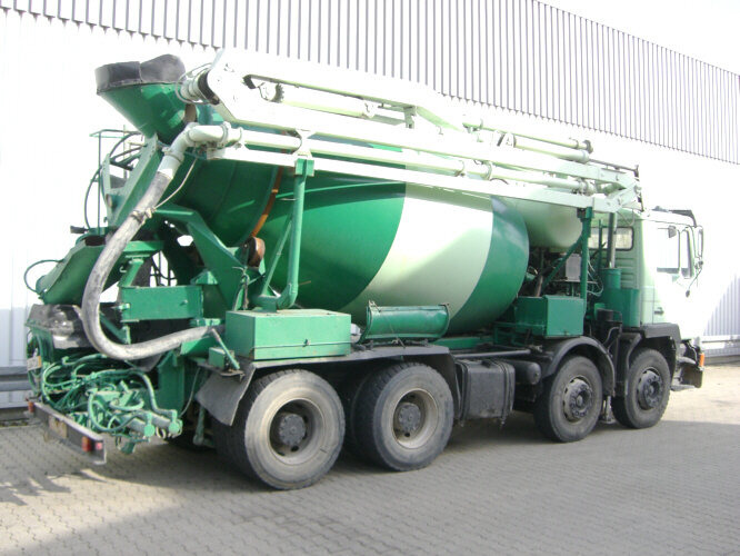 MAN 33.292 8x4 33.292 8x4 Mischer Stetter 7m³ mit Pumpe Schwing 21m, 6-Zylinder - Transmikser: fotoğraf 5 MAN 33.292 8x4 33.292 8x4 Mischer Stetter 7m³ mit Pumpe Schwing 21m, 6-Zylinder - Transmikser: fotoğraf 5