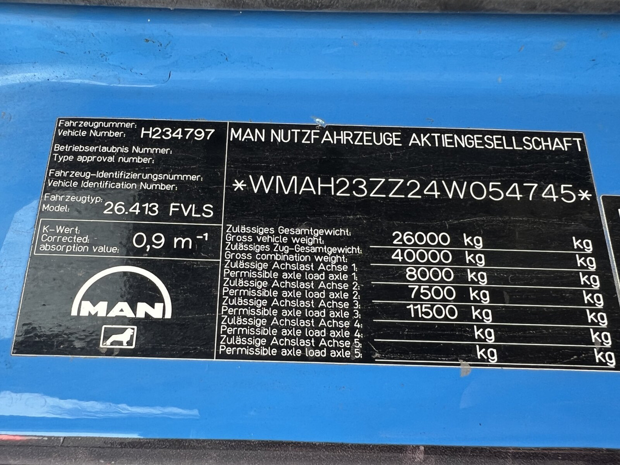 Hidrolift kamyon MAN TGA 26.410 6X2/4 BL Motorschaden! TGA 26.410 6X2/4 BL, Vorlauf Lenk-Liftachse, Meiller Tele.: fotoğraf 13