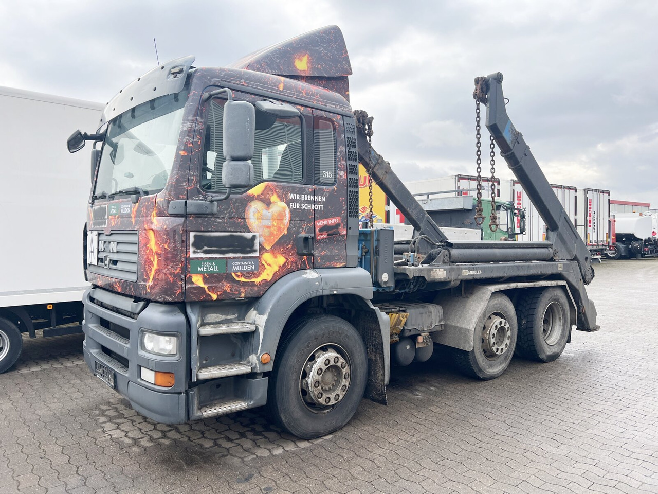 Hidrolift kamyon MAN TGA 26.410 6X2/4 BL Motorschaden! TGA 26.410 6X2/4 BL, Vorlauf Lenk-Liftachse, Meiller Tele.: fotoğraf 7