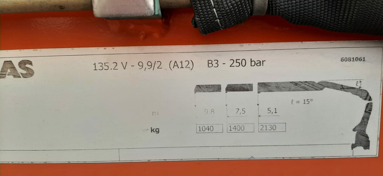 Vinçli kamyon, Sal/ Açık kasa kamyon MAN TGM 18.340 4x2 BL TGM 18.340 4x2 BL, Atlas Ladekran 135.2 V, 9.8m - 1040 kg: fotoğraf 7