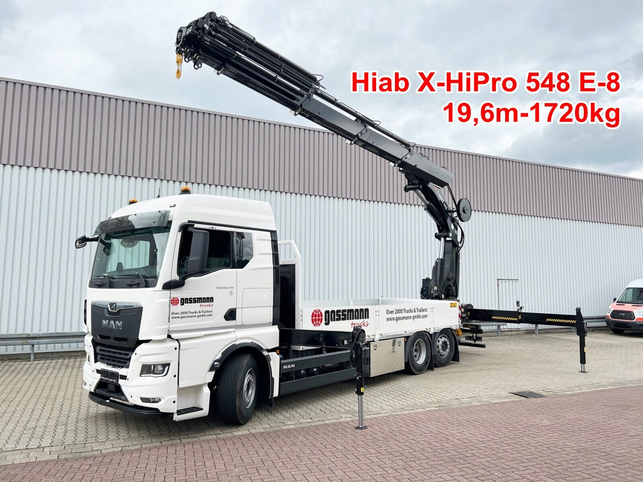 MAN TGX 26.510 6x2-4 LL CH TGX 26.510 6x2-4 LL, Kran Hiab X-HiPro 548 E-8, Lenk-/Liftachse, TwistLock 20Fuß, Funk, Retarder - Vinçli kamyon, Sal/ Açık kasa kamyon: fotoğraf 1 MAN TGX 26.510 6x2-4 LL CH TGX 26.510 6x2-4 LL, Kran Hiab X-HiPro 548 E-8, Lenk-/Liftachse, TwistLock 20Fuß, Funk, Retarder - Vinçli kamyon, Sal/ Açık kasa kamyon: fotoğraf 1