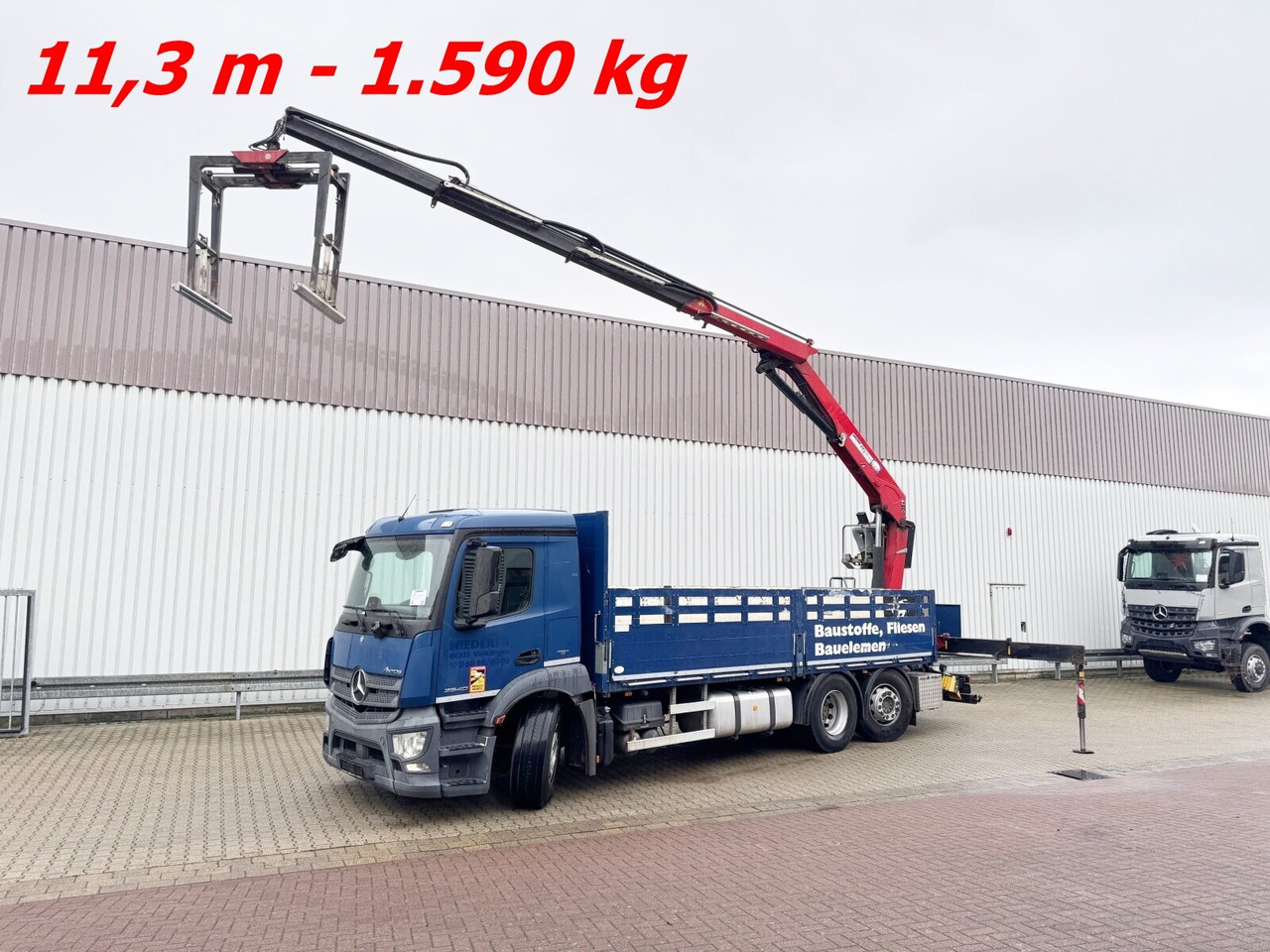 Mercedes-Benz Antos 2540 L 6x2 Antos 2540 L 6x2, Lenkachse, HMF 2110-L3 Heckkran - Vinçli kamyon, Sal/ Açık kasa kamyon: fotoğraf 1 Mercedes-Benz Antos 2540 L 6x2 Antos 2540 L 6x2, Lenkachse, HMF 2110-L3 Heckkran - Vinçli kamyon, Sal/ Açık kasa kamyon: fotoğraf 1
