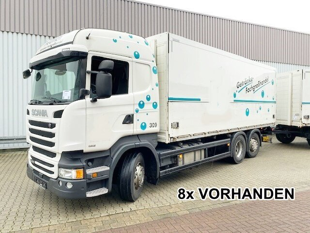 Scania R450 LB 6x2-4 R450 LB 6x2-4 Getränkekoffer, Retarder, Lift-/Lenkachse, Stapleraufnahme - Kapalı kasa kamyon: fotoğraf 1 Scania R450 LB 6x2-4 R450 LB 6x2-4 Getränkekoffer, Retarder, Lift-/Lenkachse, Stapleraufnahme - Kapalı kasa kamyon: fotoğraf 1