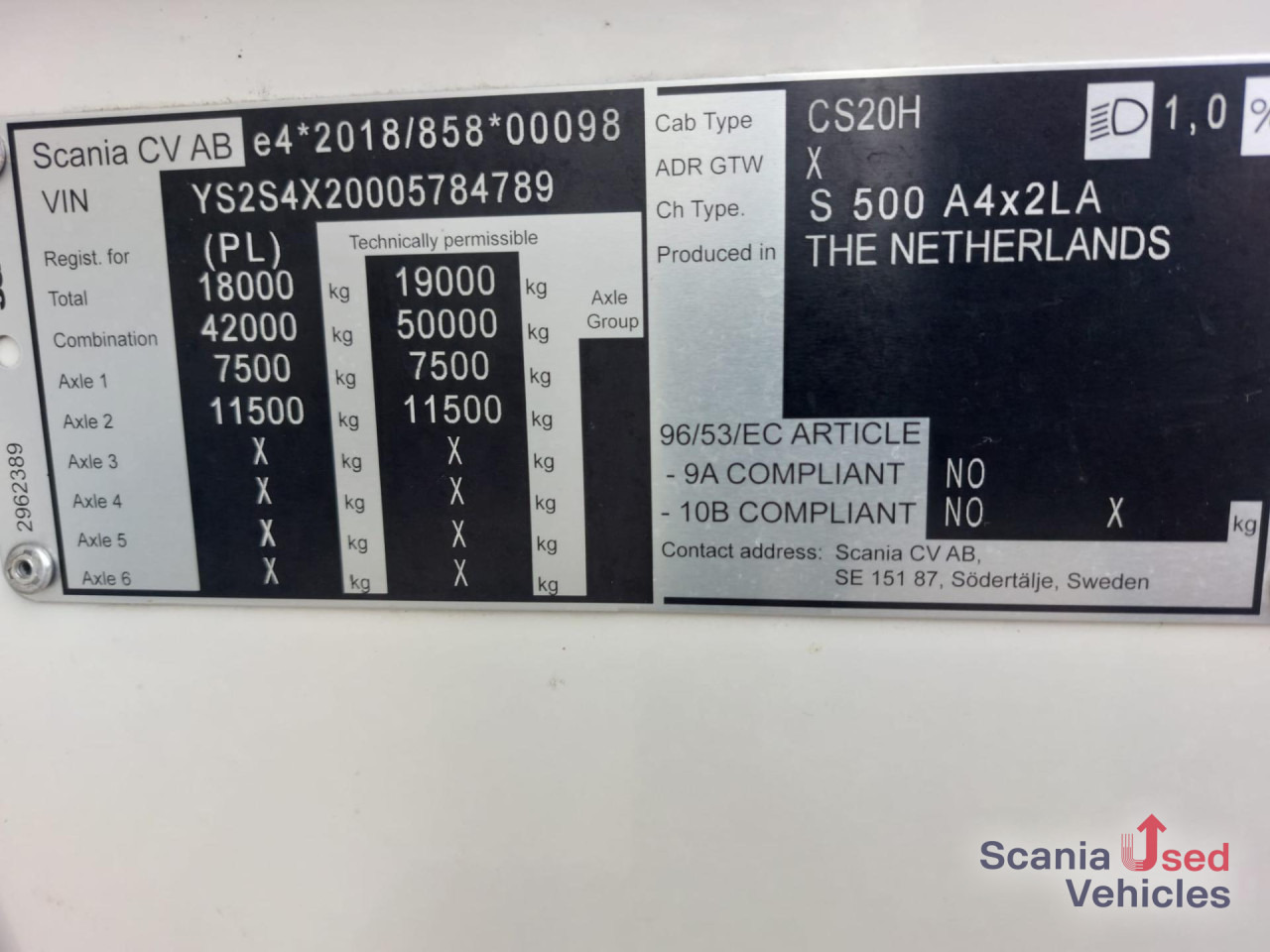 SCANIA S 500 A4x2LA Highline 4-Balg Luftfederung LEDER - Çekici: fotoğraf 5 SCANIA S 500 A4x2LA Highline 4-Balg Luftfederung LEDER - Çekici: fotoğraf 5