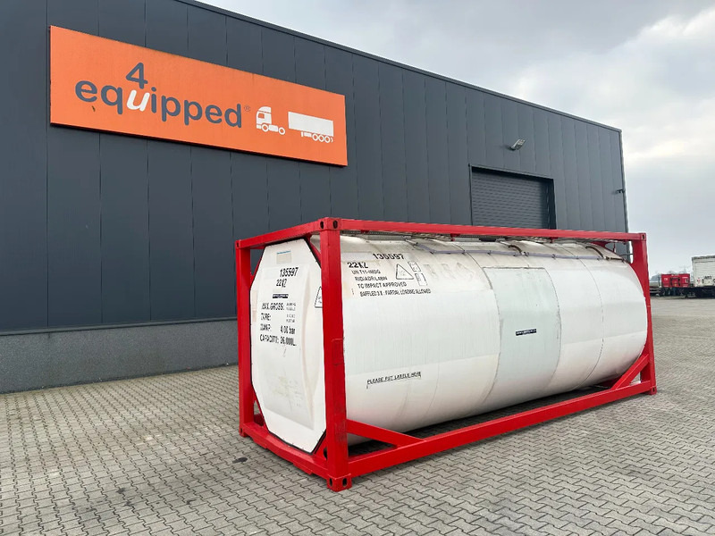 SINGAMAS 20FT ISO, 26.000L/1-COMP/3 BAFFELS/3 manholes, 5Y: 08-2027, L4BN, T11 - Depolama tankı: fotoğraf 1 SINGAMAS 20FT ISO, 26.000L/1-COMP/3 BAFFELS/3 manholes, 5Y: 08-2027, L4BN, T11 - Depolama tankı: fotoğraf 1