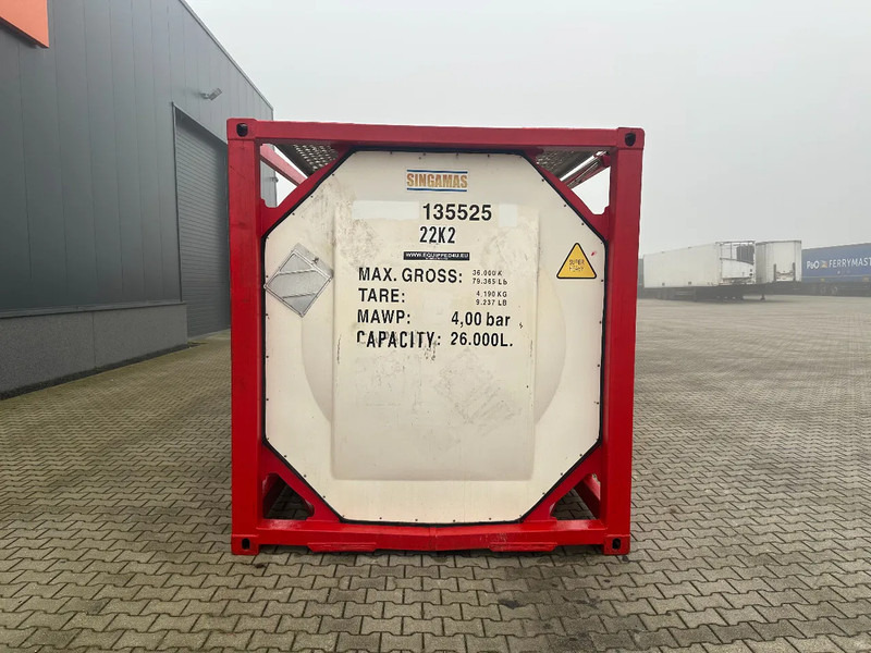 SINGAMAS 20FT ISO, 26.000L/1-COMP/3 BAFFELS/3 manholes, 5Y inspection: 06/2027 - Depolama tankı: fotoğraf 5 SINGAMAS 20FT ISO, 26.000L/1-COMP/3 BAFFELS/3 manholes, 5Y inspection: 06/2027 - Depolama tankı: fotoğraf 5