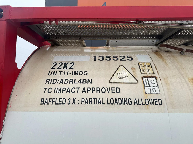 Depolama tankı nakliyatı için yakıt SINGAMAS 20FT ISO, 26.000L/1-COMP/3 BAFFELS/3 manholes, 5Y inspection: 06/2027: fotoğraf 12