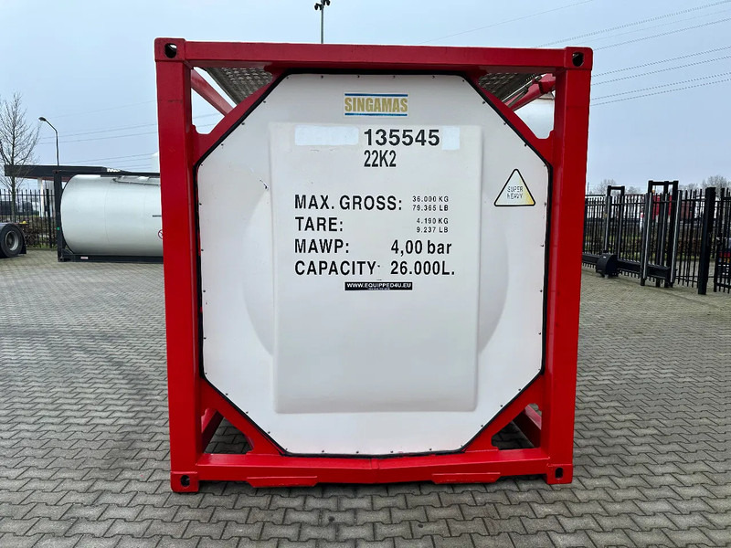 SINGAMAS 20FT ISO, 26.000L/1-COMP/3 BAFFELS/3 manholes, 5Y inspection: 06/2027 - Depolama tankı: fotoğraf 5 SINGAMAS 20FT ISO, 26.000L/1-COMP/3 BAFFELS/3 manholes, 5Y inspection: 06/2027 - Depolama tankı: fotoğraf 5