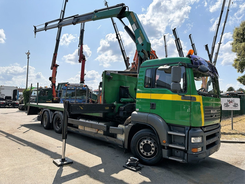 MAN TGA 26.360 6X2 BL + CRANE PALFINGER PK 18500 (4x) - LIFT + STEERING AXLE - PLATFORM 7m75 - MANUAL GEARBOX - Vinçli kamyon: fotoğraf 1 MAN TGA 26.360 6X2 BL + CRANE PALFINGER PK 18500 (4x) - LIFT + STEERING AXLE - PLATFORM 7m75 - MANUAL GEARBOX - Vinçli kamyon: fotoğraf 1