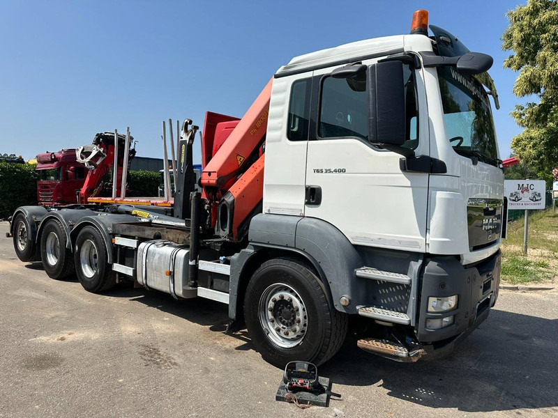 MAN TGS 35.400 8x4 TRIDEM HOOKLIFT T22 + CRANE PALFINGER PK 18001 EH + RADIO - EURO 5 - LIFT/STEERING AXLE - BE TRUCK - Kancalı yükleyici kamyon, Vinçli kamyon: fotoğraf 3 MAN TGS 35.400 8x4 TRIDEM HOOKLIFT T22 + CRANE PALFINGER PK 18001 EH + RADIO - EURO 5 - LIFT/STEERING AXLE - BE TRUCK - Kancalı yükleyici kamyon, Vinçli kamyon: fotoğraf 3