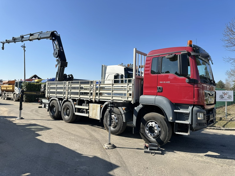 MAN TGS 35.420 8x4 + CRANE HIAB X-HIPRO 302 EP-5 - 192.000km - ROTATOR - 5/6 F - PLATFORM 6m55 - AIR SUSPENSION - TUV 06/2025 - TOP CONDITION - Sal/ Açık kasa kamyon, Vinçli kamyon: fotoğraf 2 MAN TGS 35.420 8x4 + CRANE HIAB X-HIPRO 302 EP-5 - 192.000km - ROTATOR - 5/6 F - PLATFORM 6m55 - AIR SUSPENSION - TUV 06/2025 - TOP CONDITION - Sal/ Açık kasa kamyon, Vinçli kamyon: fotoğraf 2