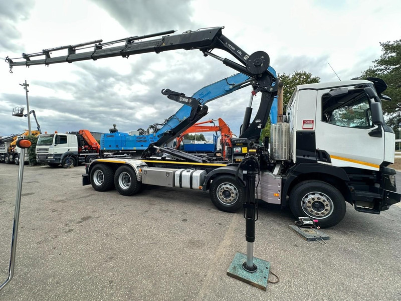 Renault C460 8x4 HOOKLIFT + (19m!) CRANE HIAB 288 E-6 HIDUO - RADIO - 5/6 F - STEEL SPRING / HUB REDUCTION - BE TRUCK - Kancalı yükleyici kamyon, Vinçli kamyon: fotoğraf 4 Renault C460 8x4 HOOKLIFT + (19m!) CRANE HIAB 288 E-6 HIDUO - RADIO - 5/6 F - STEEL SPRING / HUB REDUCTION - BE TRUCK - Kancalı yükleyici kamyon, Vinçli kamyon: fotoğraf 4