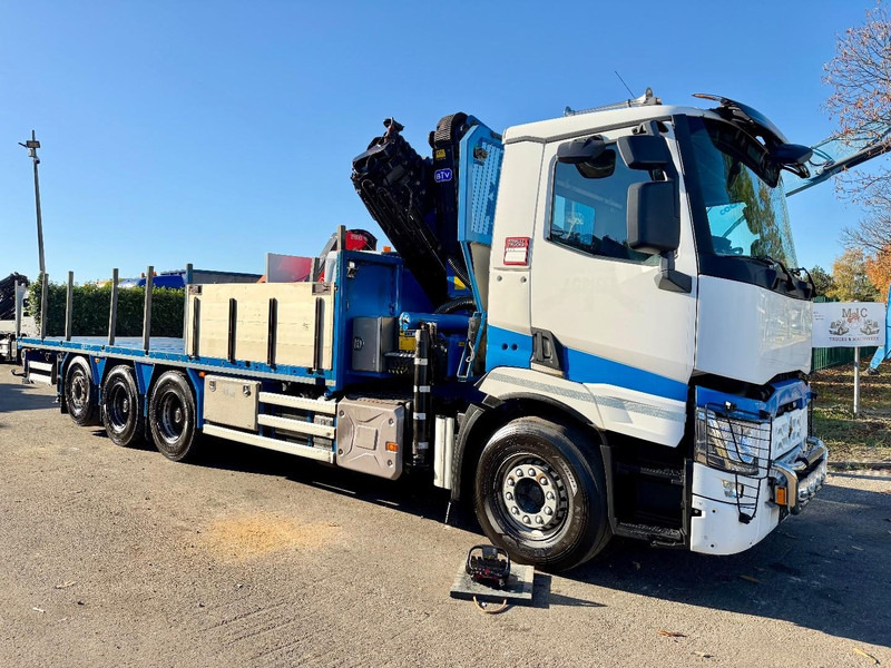 Renault C480 8x4 Pritsche + Kran (20m!) PALFINGER PK33002-EH E (6x) - PLATFORM 8m25 - LIFT/STEERING - GOOD TIRES - BE TRUCK - Sal/ Açık kasa kamyon, Vinçli kamyon: fotoğraf 1 Renault C480 8x4 Pritsche + Kran (20m!) PALFINGER PK33002-EH E (6x) - PLATFORM 8m25 - LIFT/STEERING - GOOD TIRES - BE TRUCK - Sal/ Açık kasa kamyon, Vinçli kamyon: fotoğraf 1