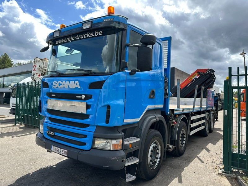 Scania G440 8x4 PRITSCHE + KRAN (26.5m!) PALFINGER PK78002 SH G 8x + 1 + WINCH - PLATFORM 6m25 - MANUAL - HUB REDUCTION - STEEL SPRING - EURO 5 - BE TRUCK - Sal/ Açık kasa kamyon, Vinçli kamyon: fotoğraf 3 Scania G440 8x4 PRITSCHE + KRAN (26.5m!) PALFINGER PK78002 SH G 8x + 1 + WINCH - PLATFORM 6m25 - MANUAL - HUB REDUCTION - STEEL SPRING - EURO 5 - BE TRUCK - Sal/ Açık kasa kamyon, Vinçli kamyon: fotoğraf 3