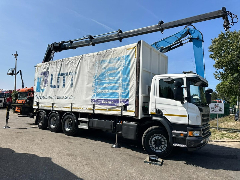 Scania P410 8x4 TRIDEM PRITSCHE PLANE + KRAN HIAB 244 EP-4 HIDUO - RETARDER - LIFT + STEERING AXLE - *327.000km* - RADIO - Tenteli kamyon, Vinçli kamyon: fotoğraf 2 Scania P410 8x4 TRIDEM PRITSCHE PLANE + KRAN HIAB 244 EP-4 HIDUO - RETARDER - LIFT + STEERING AXLE - *327.000km* - RADIO - Tenteli kamyon, Vinçli kamyon: fotoğraf 2