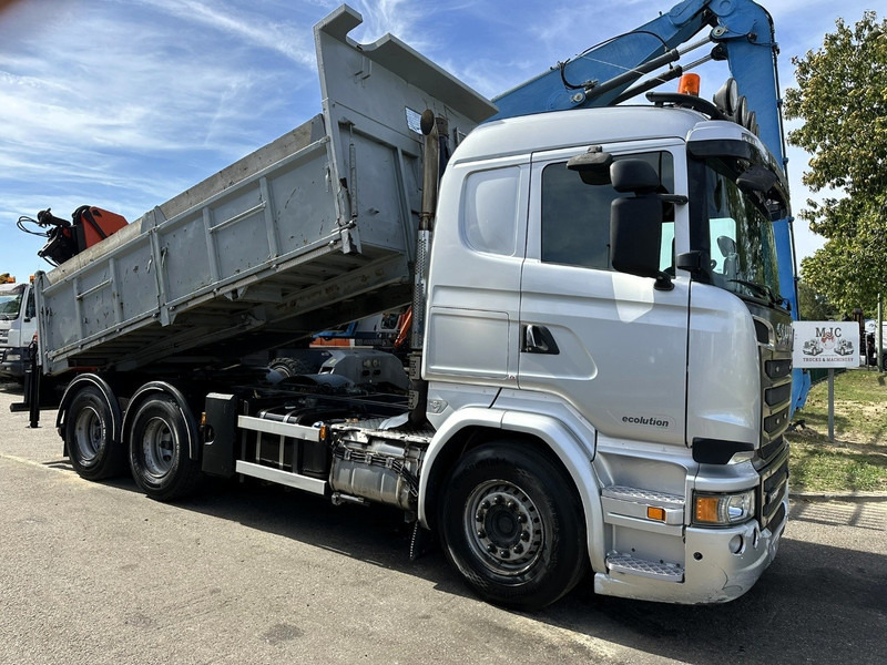 Scania R520 6x4 TIPPER + CRANE PALFINGER PK 15002 A - TRACTOR UNIT - RETARDER - *FULL AIR* - EUR 6 - BE TRUCK - Damperli kamyon, Vinçli kamyon: fotoğraf 3 Scania R520 6x4 TIPPER + CRANE PALFINGER PK 15002 A - TRACTOR UNIT - RETARDER - *FULL AIR* - EUR 6 - BE TRUCK - Damperli kamyon, Vinçli kamyon: fotoğraf 3